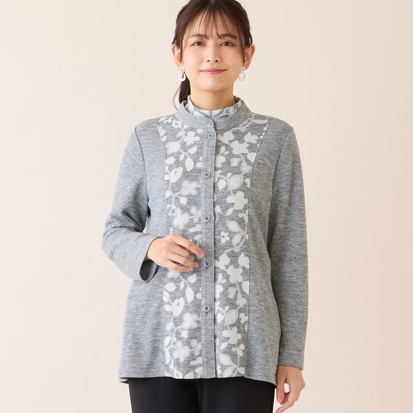 洗える・アンサンブル可】フラワーオパールカーディガン | レディース