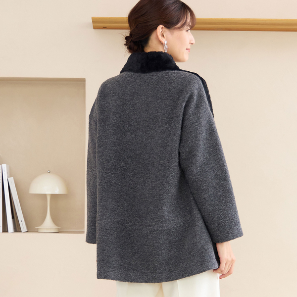 フロントフェイクファージャケット | レディースファッション