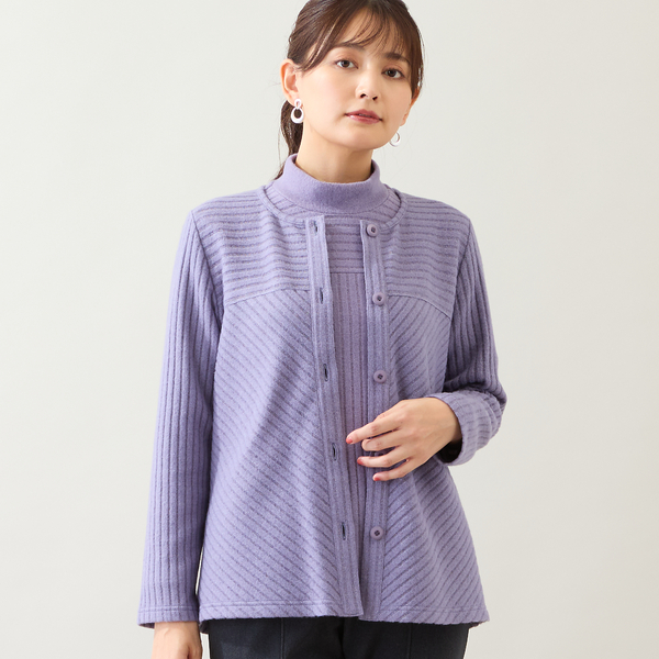洗える・アンサンブル可】起毛リブカーディガン | レディース