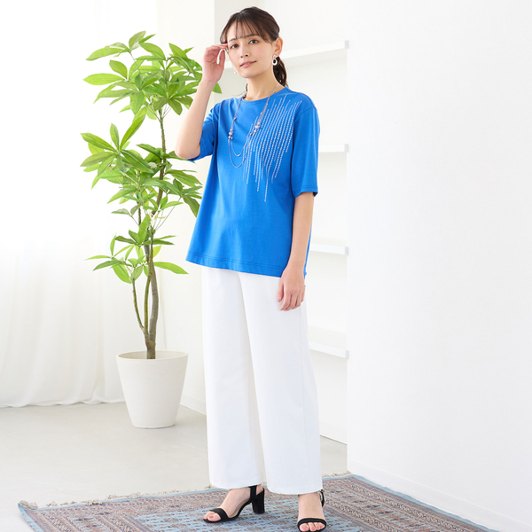 洗える・吸水速乾・S～LLサイズ】ハイウエストイージーワイドパンツ