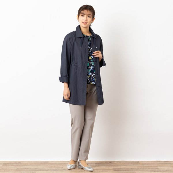 ステンカラー ストレッチコート | レディースファッション