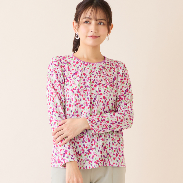 洗える・日本製】小花柄カットソー | レディースファッション【JUNIOR