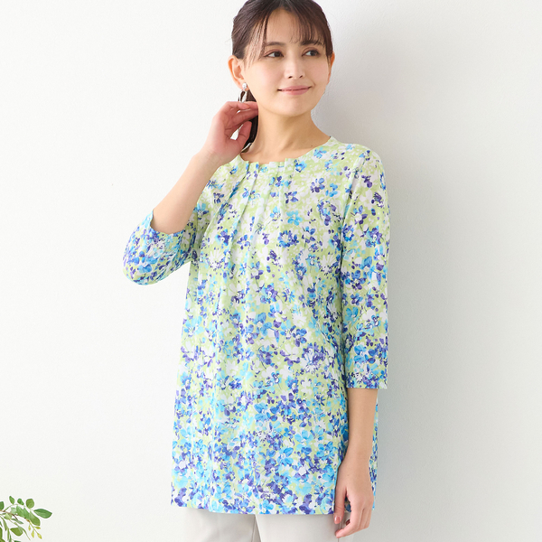 LOBJIE ジュニアー 花柄ブラウス シャツチュニック M ご覧頂き 