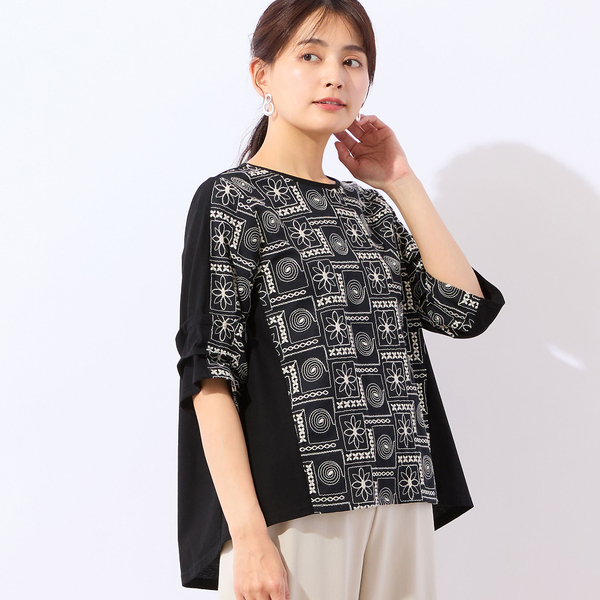 Munsing wear 刺繍　プルオーバー　　トレーナー　洗える　日本製 洗える・日本製】フロント刺繍入りプルオーバー | レディース