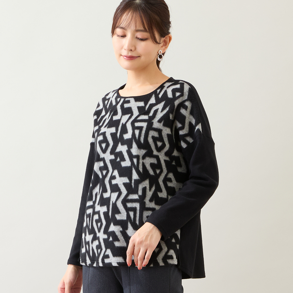 洗える・日本製】パイルジャカードプルオーバー | レディース