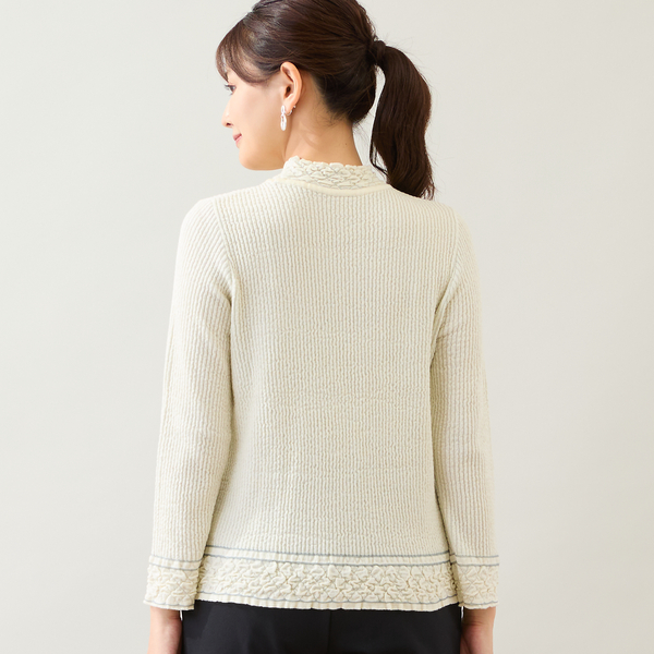 新品未使用新作G/FOREジーフォアレディースジャガードセーターsizeS ジーフォア ゴルフウェア レディース セーター