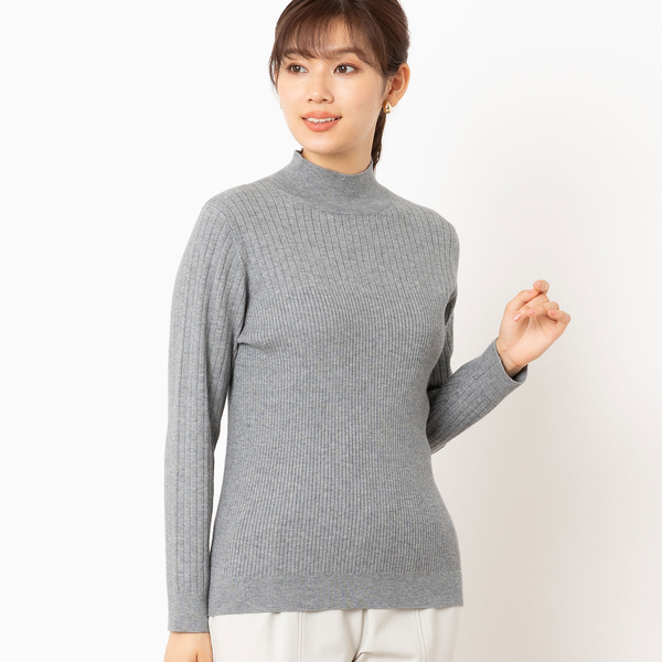 ANDMARY ホワイトリブ編みセーター ADMIX/ATELIER SAB MEN セーター ニット 透かし編みレースニット