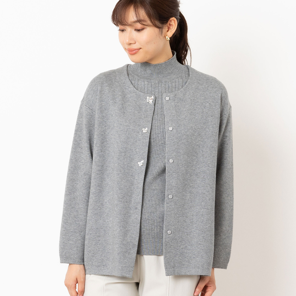 アンサンブル可】ハイネックリブ編みセーター | レディース