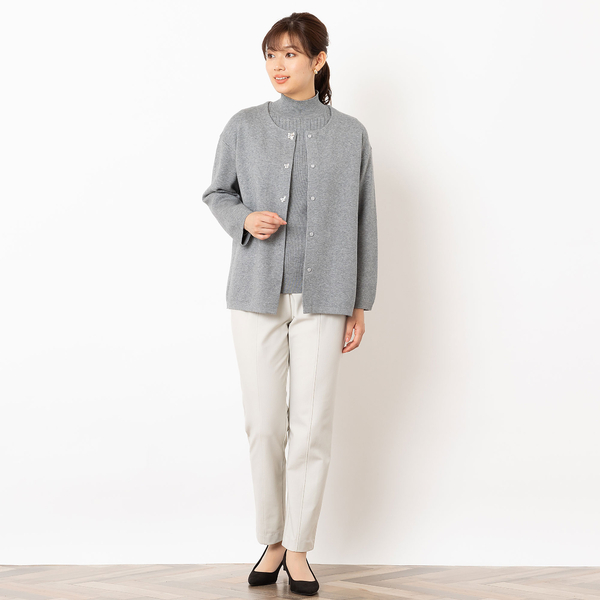 アンサンブル可】ハイネックリブ編みセーター | レディース