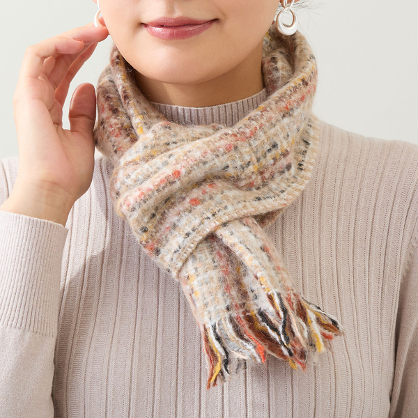 フランス製・洗える】カラーミックスマフラー | レディース