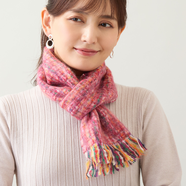 フランス製・洗える】カラーミックスマフラー | レディース