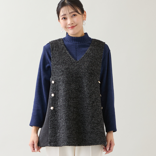 ミゼール（missel）/ループニット Vネックベスト ループニット Vネックベスト | レディースファッション【JUNIOR Online