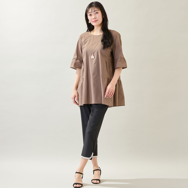 洗える・M～3Lサイズ】ティアードチュニック | レディースファッション