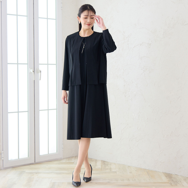 洗える・セットアップ可能・3L/4Lサイズあり】漆黒ノーカラー