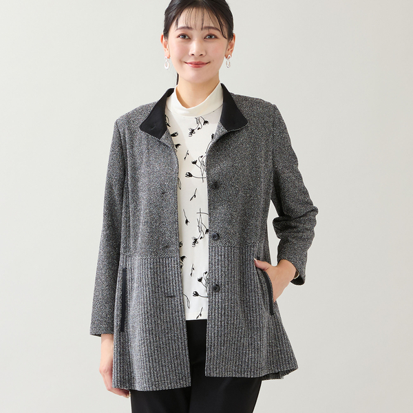 ミゼール（missel）/【3L/4Lサイズあり】ツイードニットジャケット 3L/4Lサイズあり】ツイードニットジャケット | レディースファッション