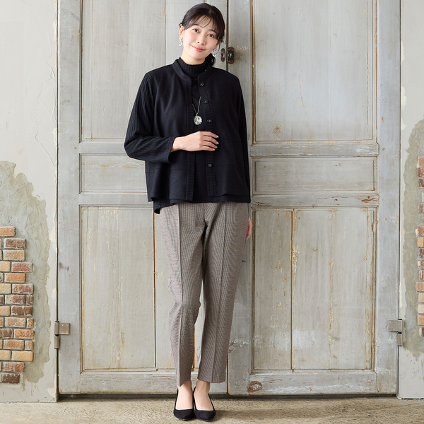 洗える・L～4Lサイズ・アンサンブル可】ふんわり起毛ティアード