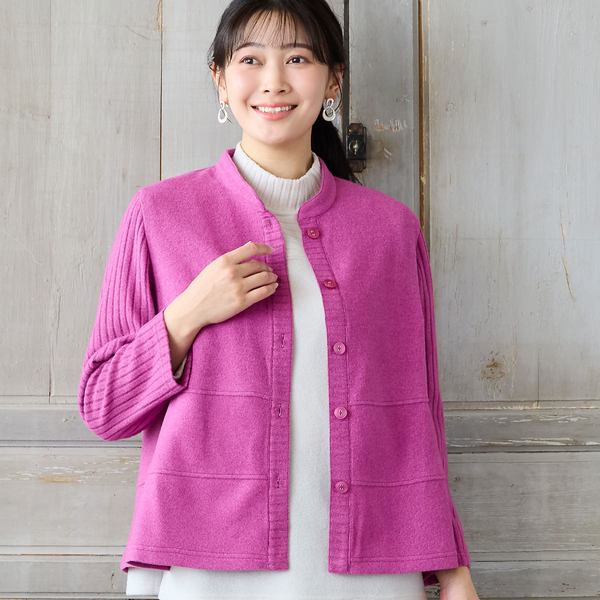 洗える・L～4Lサイズ・アンサンブル可】ふんわり起毛ティアード
