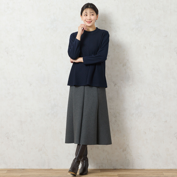 3L/4Lサイズあり】ダンボールニットAラインスカート | レディース