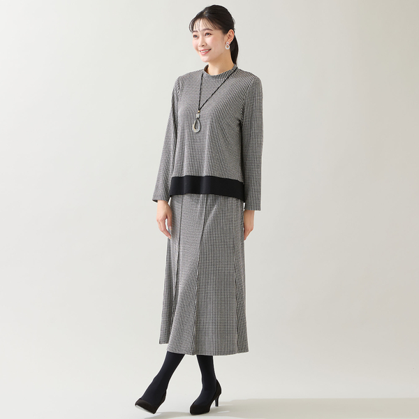 セットアップ可・3L/4Lサイズあり】千鳥柄スカート | レディース