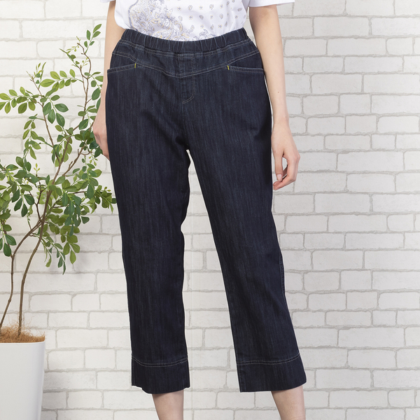 涼感ストレッチデニムクロップドパンツ レディースファッション Junior Online Shop
