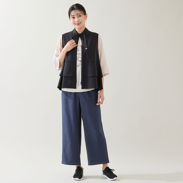 ミゼール（missel）/【洗える・3L/4Lサイズあり】サイドラインデニムパンツ 洗える・3L/4Lサイズあり】サイドラインデニムパンツ | レディース