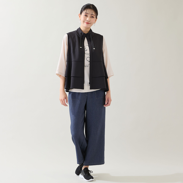 洗える・3L/4Lサイズあり】サイドラインデニムパンツ | レディース