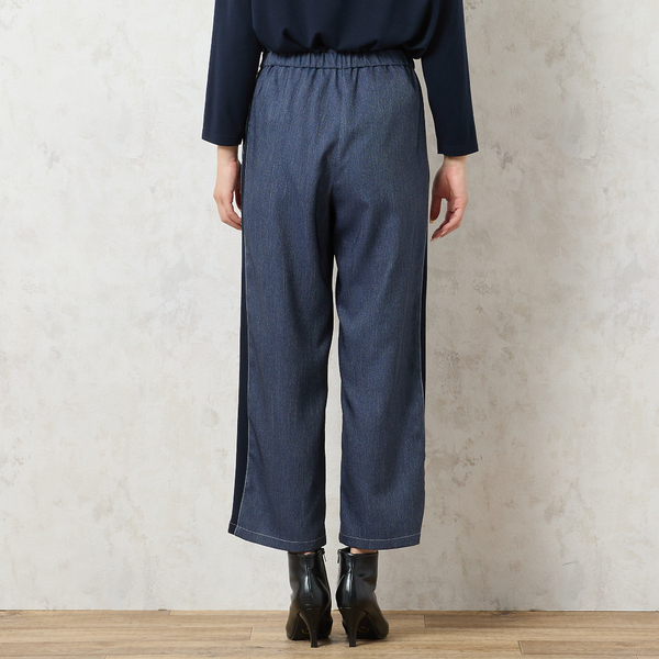 ミゼール（missel）/【洗える・3L/4Lサイズあり】サイドラインデニムパンツ 洗える・3L/4Lサイズあり】サイドラインデニムパンツ | レディース