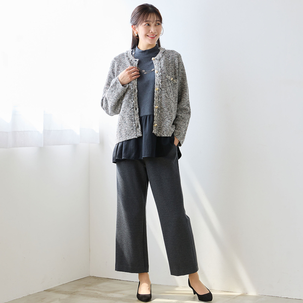 保温性・洗える・セットアップ可・L～4Lサイズ】セミワイドストレート