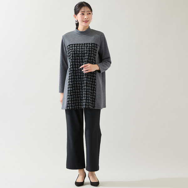 ミゼール（missel）/【蓄熱・洗える・日本製・3L/4Lサイズ】裏起毛ストレートパンツ 蓄熱・洗える・日本製・3L/4Lサイズ】裏起毛ストレートパンツ