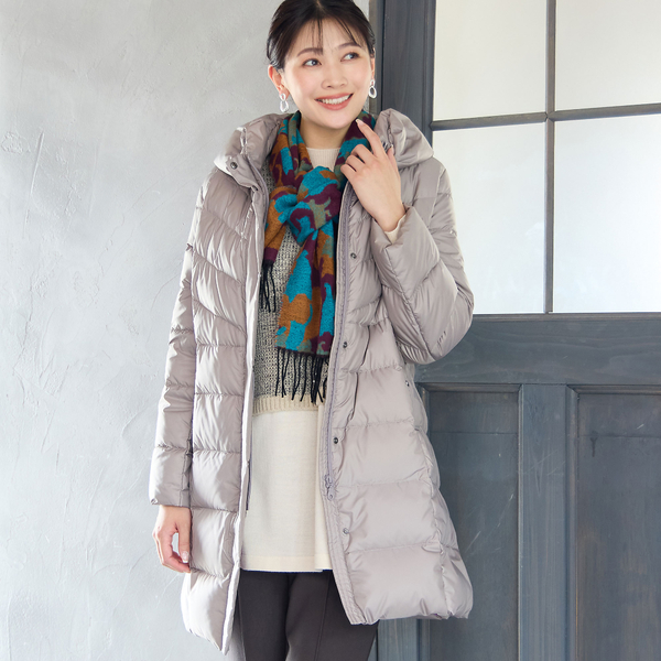 ミゼール　３Ｌ　ダウンコート　大きいサイズ 人気アイテム・3L/4Lサイズあり】軽量ソフトタフタダウンコート