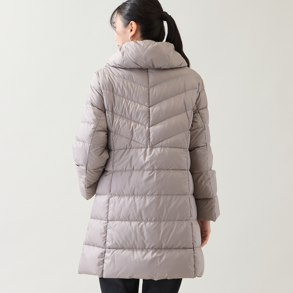 人気アイテム・3L/4Lサイズあり】軽量ソフトタフタダウンコート