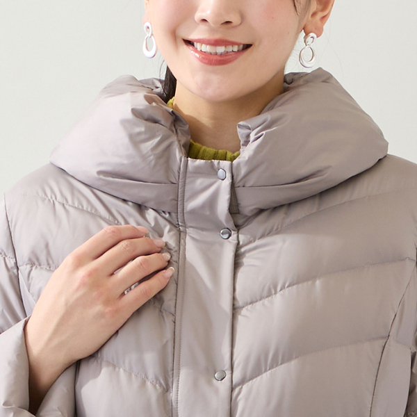 人気アイテム・3L/4Lサイズあり】軽量ソフトタフタダウンコート