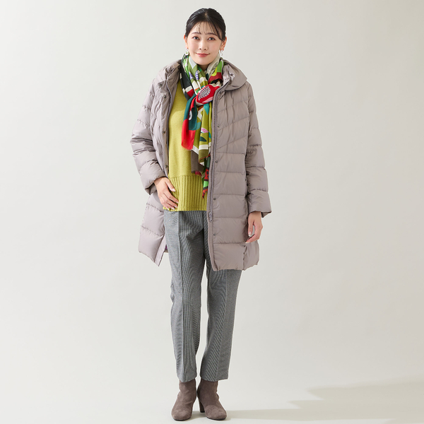 人気アイテム・3L/4Lサイズあり】軽量ソフトタフタダウンコート