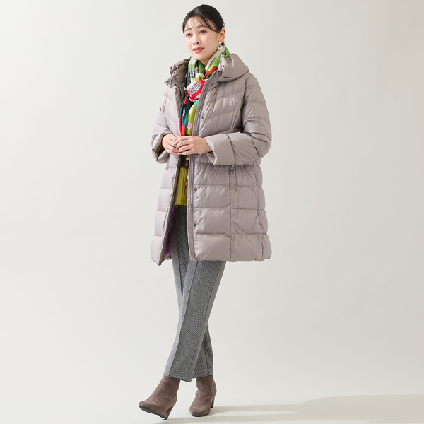 人気アイテム・3L/4Lサイズあり】軽量ソフトタフタダウンコート