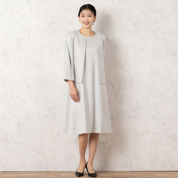 アンサンブル可能・4Lサイズあり】ノーカラー ボレロジャケット
