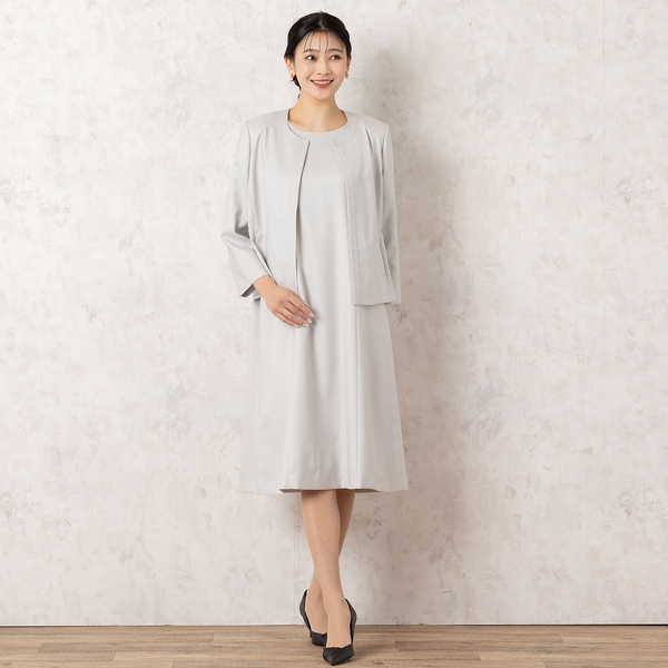 アンサンブル可能・4Lサイズあり】ノーカラー ボレロジャケット