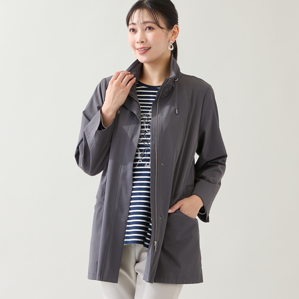 快適ストレッチ・3L/4Lサイズあり】フード内蔵 ライトジャケット