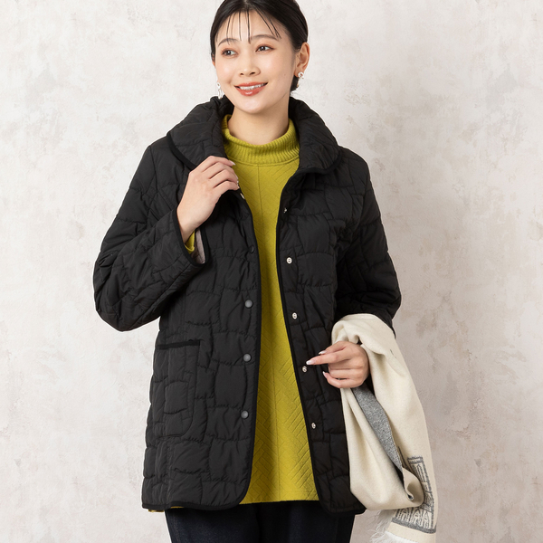 幾何柄キルティングコート | レディースファッション【JUNIOR Online