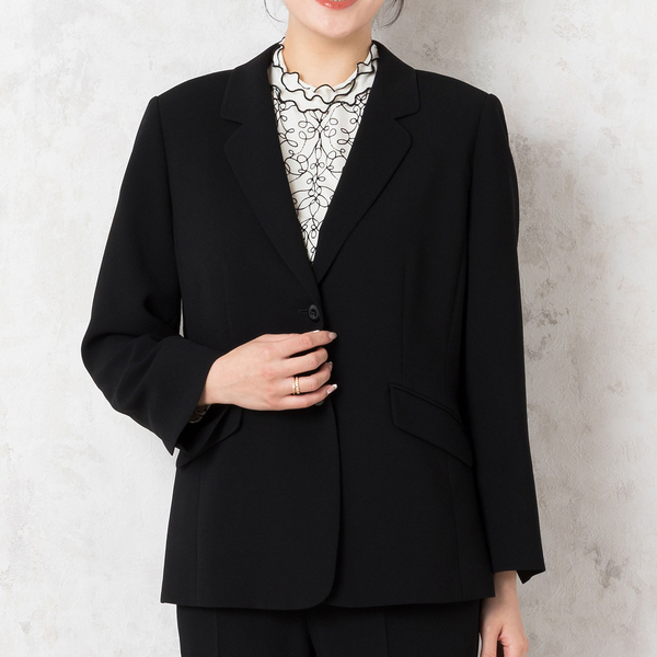 ブラックフォーマル テーラードジャケット【4Lサイズあり