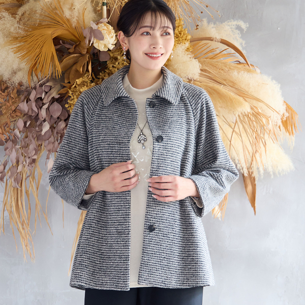 千鳥柄Aラインジャケット | レディースファッション【JUNIOR