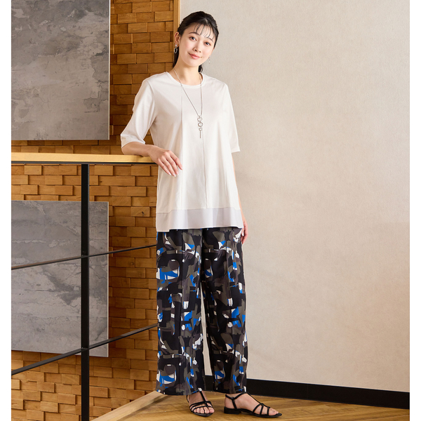 【洗える・接触冷感】COOL RICH COTTON フレアTシャツ 洗える・接触冷感】COOL RICH COTTON フレアTシャツ