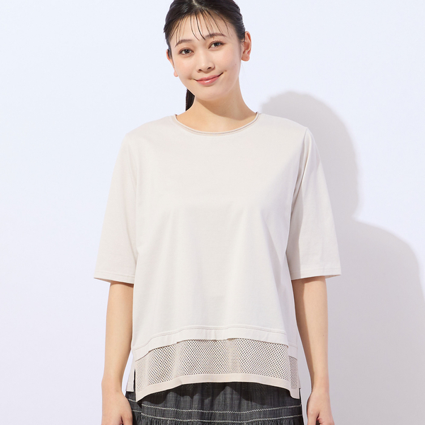 COOL RICH COTTON メッシュコンビTシャツ | レディース