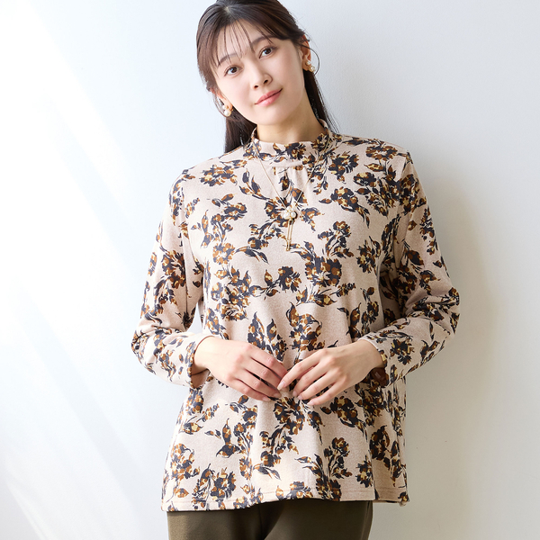 洗える・L～4Lサイズ】花柄カットソー | レディースファッション
