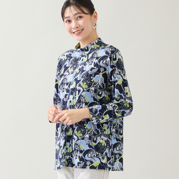 ジュニアー　MISSEL　ミゼール　☆　クリームホワイト系　パールビーズ装飾カットソー　L