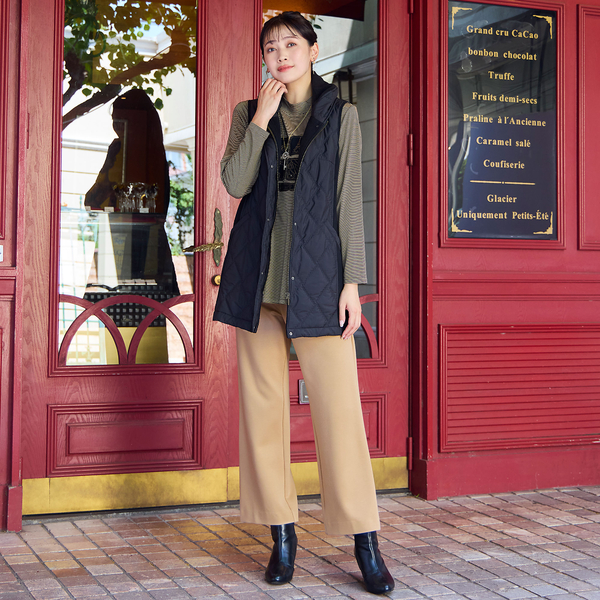 洗える・吸湿発熱性・日本製・3L/4Lサイズあり】ボーダーカットソー