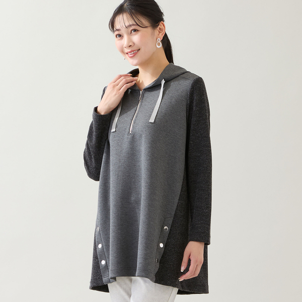 ミゼール（missel）/【洗える・3L/4Lサイズあり】Aラインフーディー 洗える・3L/4Lサイズあり】Aラインフーディー | レディース