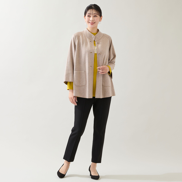 リバーシブル・WEB限定カラーあり】Aラインニットカーディガン