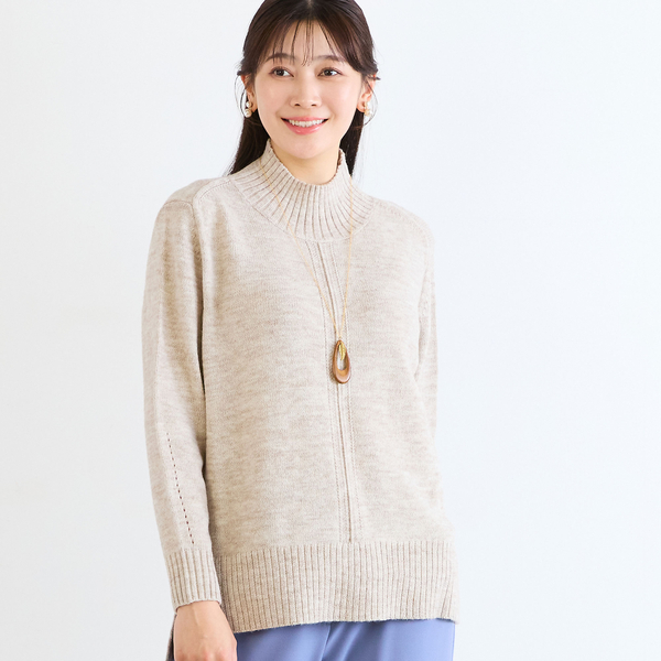 3Lサイズあり】ウール混ハイネックセーター | レディースファッション