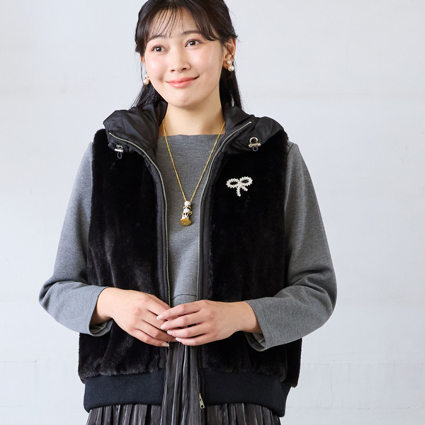 希少　44サイズ　新品16500円 花モチーフ　パール　異素材　リボン 一部店舗/WEB限定】パールモチーフリボンブローチ | レディース