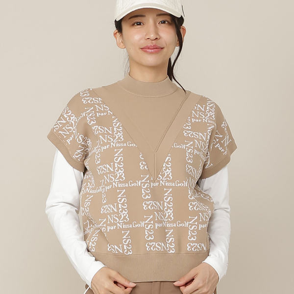 Women's】モノグラムロゴJQニットベスト | レディースファッション